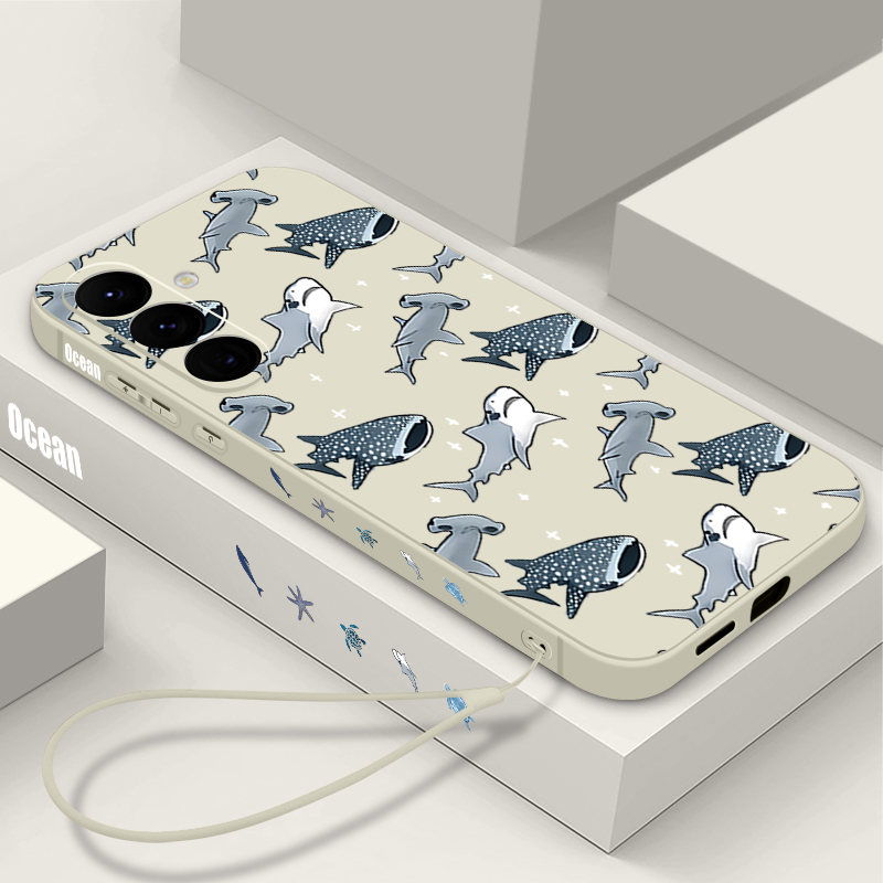 Samsung Galaxy A55 - Cartoon Shark Phone Case For Samsung