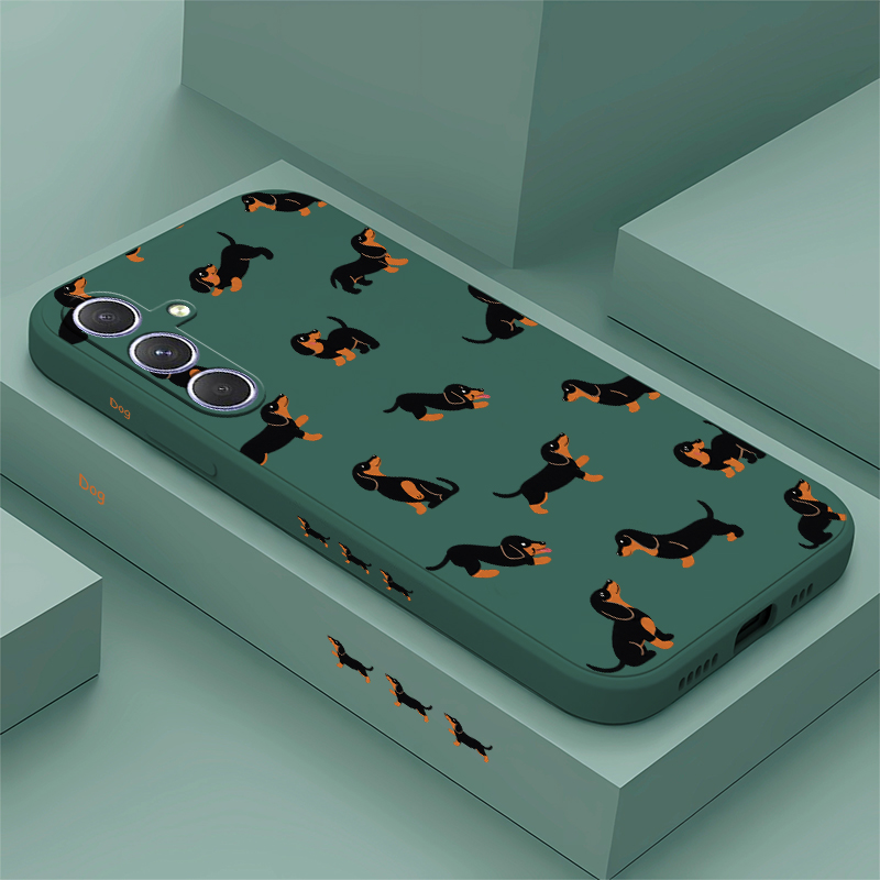 Cartoon Dachshund Dog Phone Ca - đánh giá và giá Samsung Galaxy A55