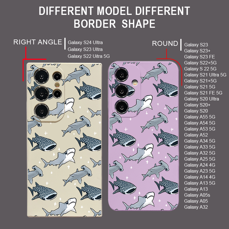 Cartoon Shark Phone Case For S - đánh giá và giá Samsung Galaxy A55