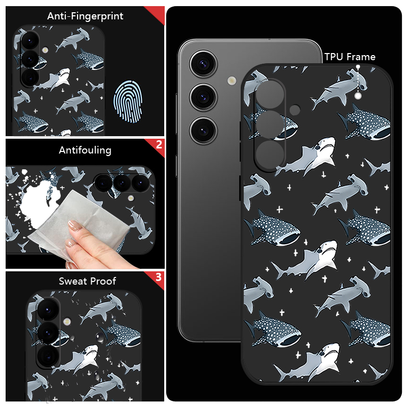 Cartoon Shark Phone Case For S - đánh giá và giá Samsung Galaxy A55