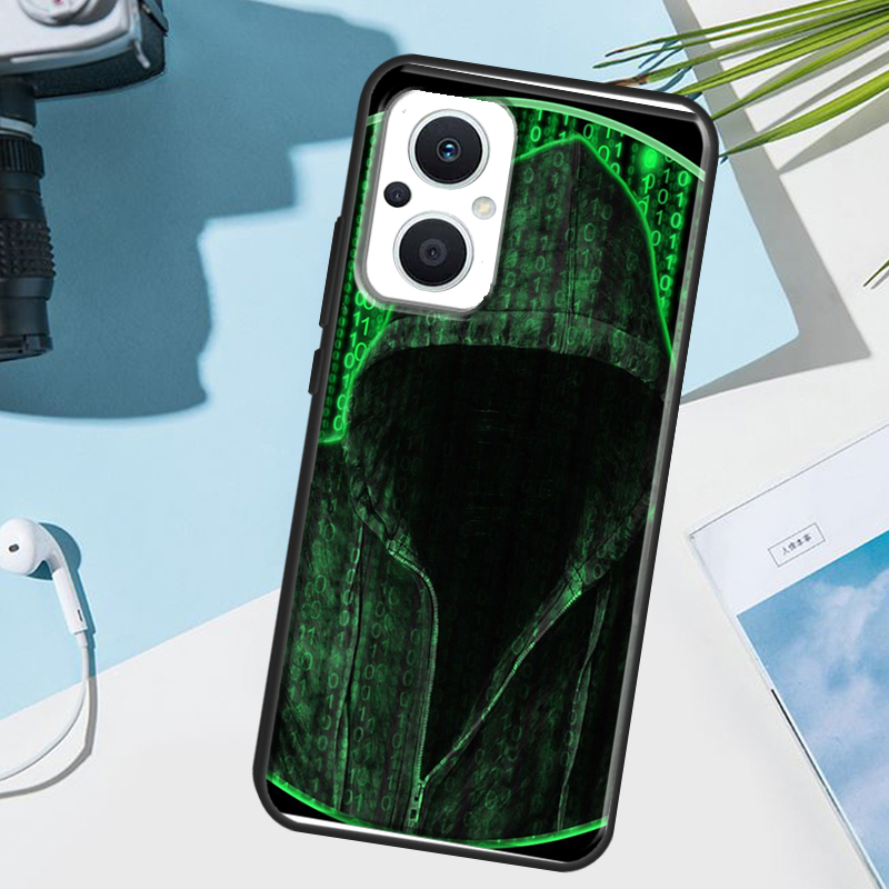 Hacker Binary Matrix Rain Case - đánh giá và giá Oppo Reno 12