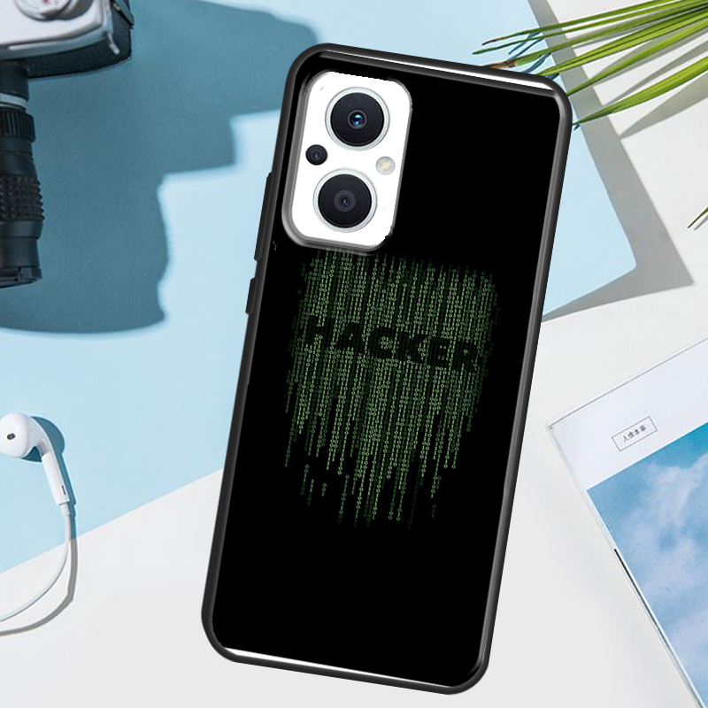 Hacker Binary Matrix Rain Case - đánh giá và giá Oppo Reno 12