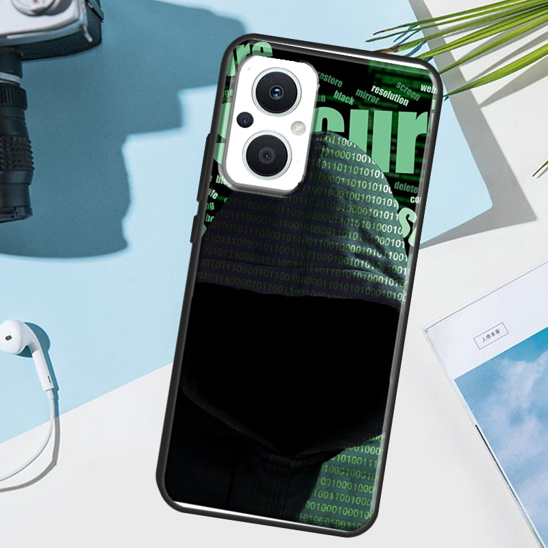 Hacker Binary Matrix Rain Case - đánh giá và giá Oppo Reno 12