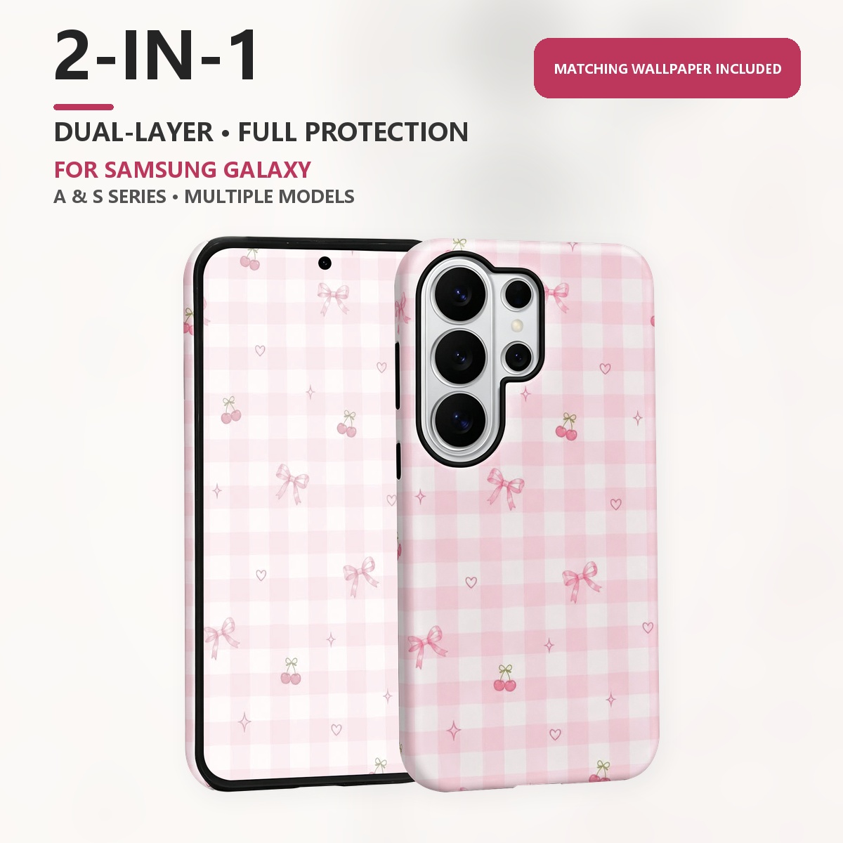 Pink Gingham Check Pattern 2-i - đánh giá và giá Samsung Galaxy S24