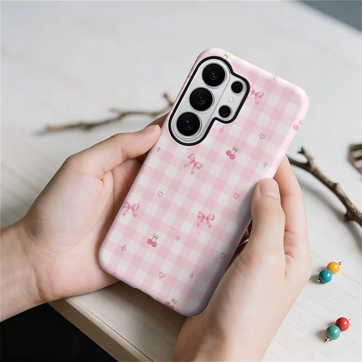 Pink Gingham Check Pattern 2-i - đánh giá và giá Samsung Galaxy S24